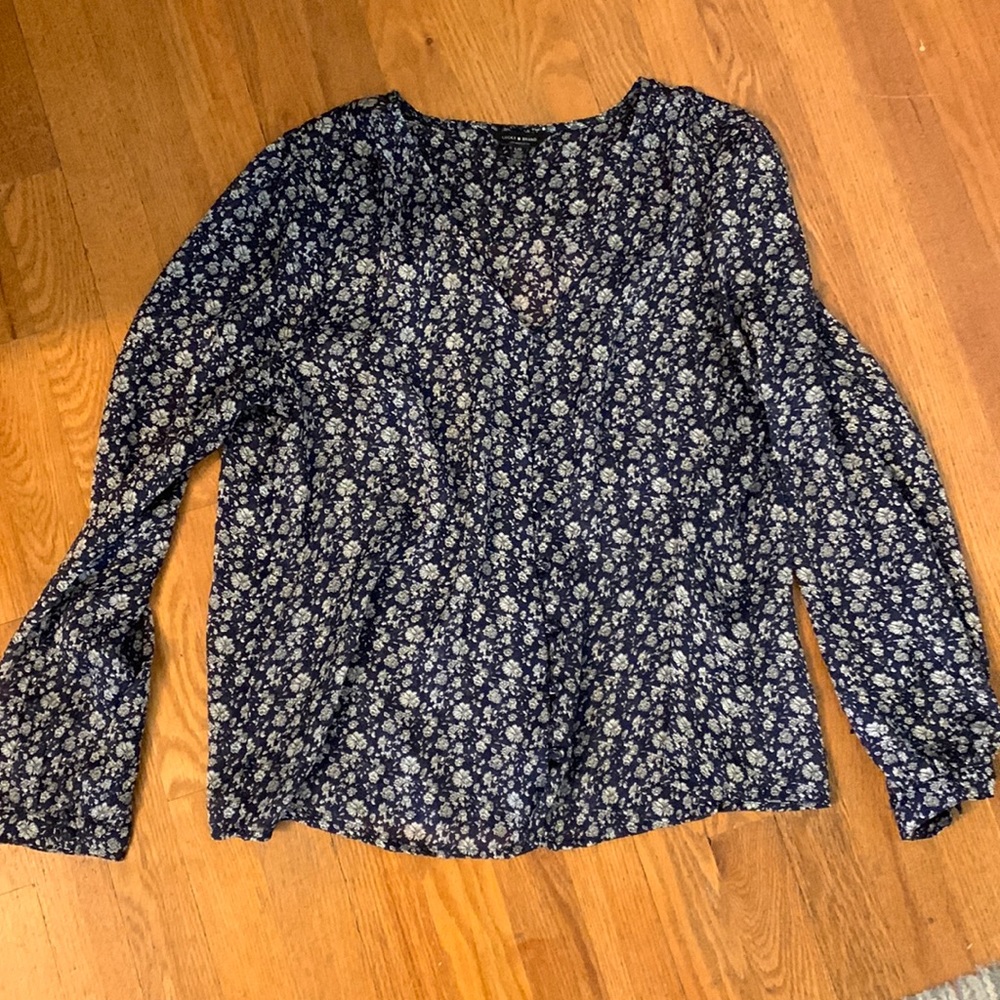 Lucky Brand blue floral top